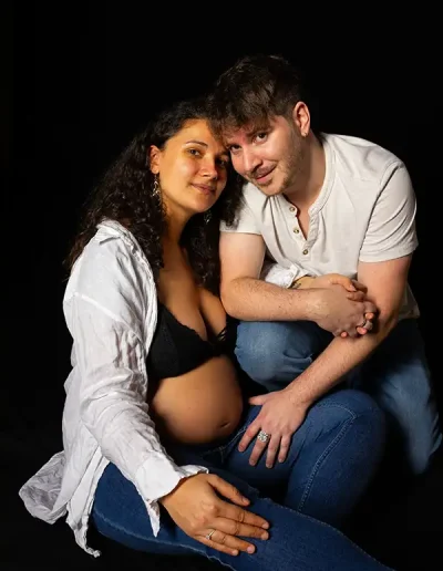 photographe couple pour shooting maternité - grossesse à la Ferté St Aubin